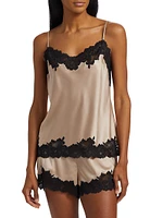 Peony Glamour Satin Pajamas