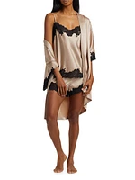 Peony Glamour Satin Pajamas