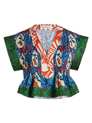 Lola Floral Cotton Twill Top