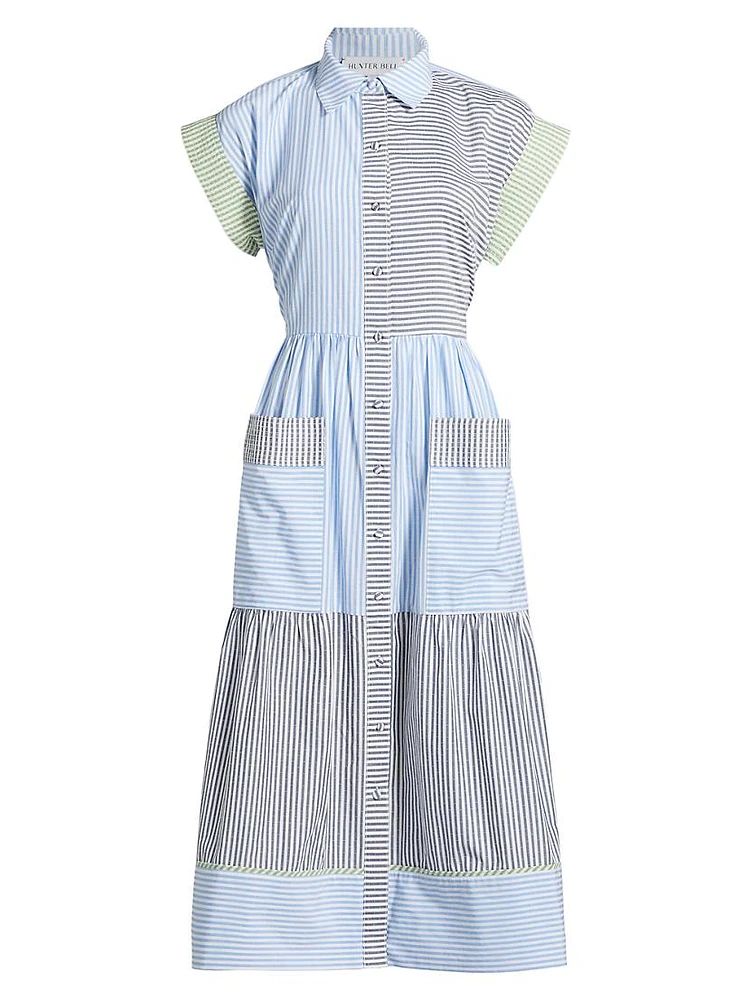 Sarah Striped Midi Shirtdress