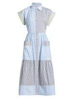 Sarah Striped Midi Shirtdress