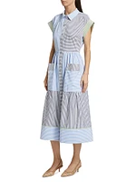 Sarah Striped Midi Shirtdress