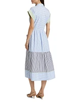 Sarah Striped Midi Shirtdress