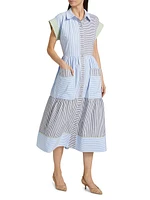 Sarah Striped Midi Shirtdress