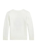 Little Boy's & Polo Bear Crewneck Sweater