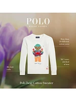 Little Boy's & Polo Bear Crewneck Sweater