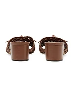 Clarita Tresse 60MM Knotted Leather Sandals