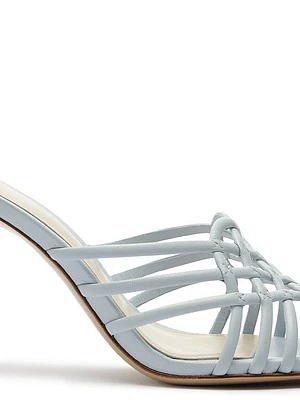 Linda Tresse 85MM Leather Woven Mules