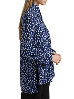Emmeline Floral Silk-Blend Button-Front Shirt