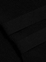 Madeline Belted Rib-Knit Sweater Midi-Dress