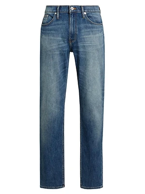 Modern Straight-Leg Washed Jeans