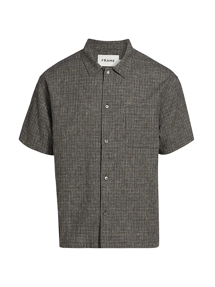 Cotton & Linen Button-Front Shirt