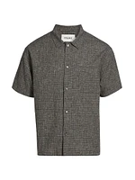 Cotton & Linen Button-Front Shirt