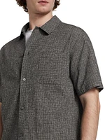 Cotton & Linen Button-Front Shirt