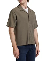 Cotton Jacquard Camp Shirt