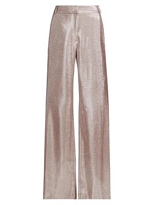 Gaia Metallic Flared Pants