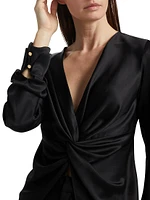 Lauren Twist V-Neck Blouse