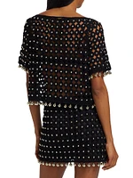 Coco Beaded Cotton Boatneck Top