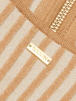 Lex Ribbed Zip-Front Minidress