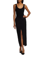 Delaney Rib-Knit Scoopneck Bodysuit