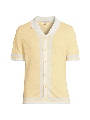 Linen Knit Camp Shirt