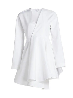 Asymmetrical Cotton Minidress