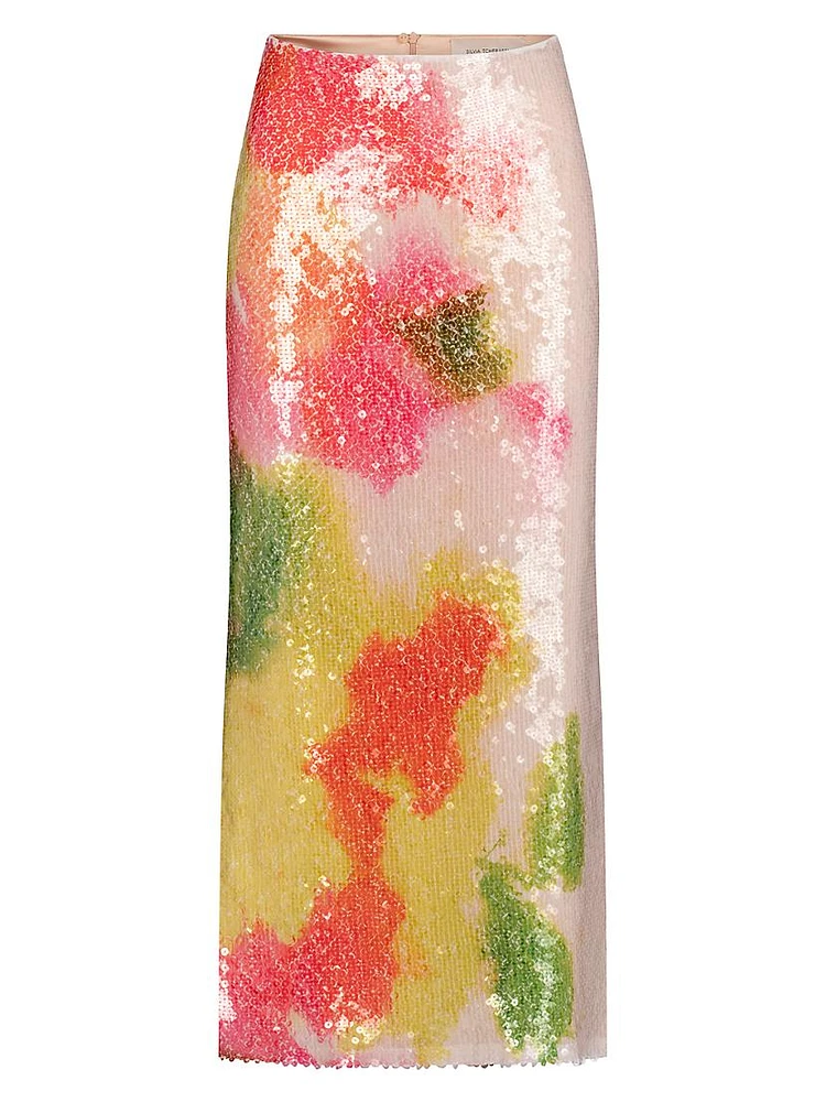 Sarla Sequined Midi-Skirt
