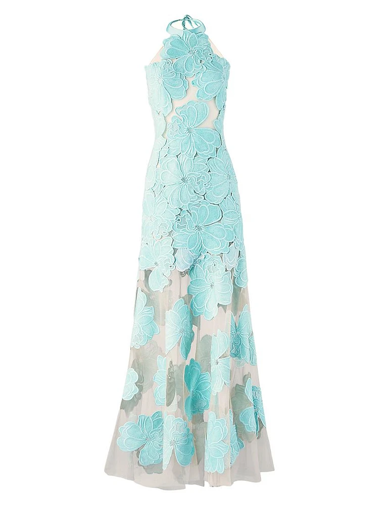 Mab Lace Tulle A-line Gown