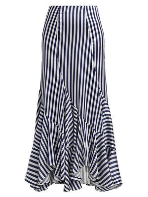 Florina Stripe Flounce Skirt
