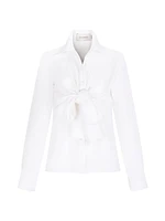 Mercury Tie-Front Linen Blouse
