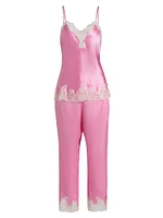 Lolita Lace-Trimmed Silk Pajamas