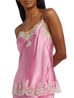 Lolita Lace-Trimmed Silk Pajamas