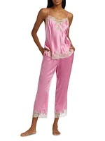 Lolita Lace-Trimmed Silk Pajamas