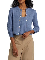 Nora Lite Cotton Crewneck Cardigan