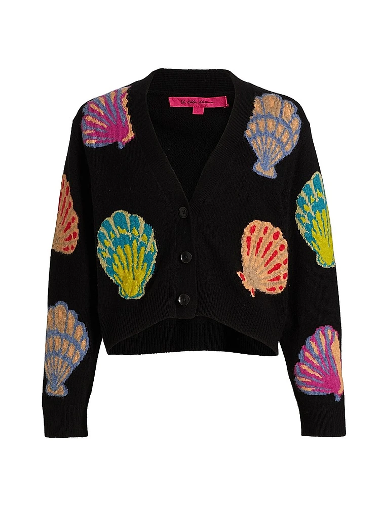 Shell Cashmere V-Neck Cardigan