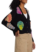 Shell Cashmere V-Neck Cardigan