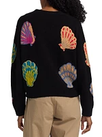 Shell Cashmere V-Neck Cardigan