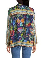 The Audrey Floral Silk Oversized Shirt