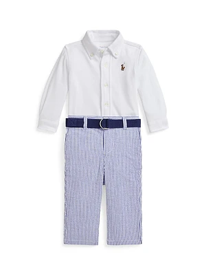 Baby Boy's Button-Down & Pants Set