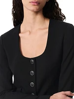 Roslyn Ponte U-Neck Blazer