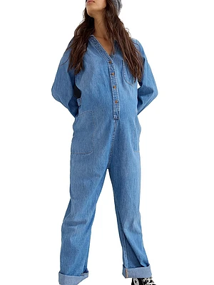 The Everyday Nursing Denim Jumpsuit