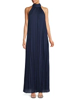 Beverly Pleated Halter Maxi Dress