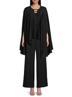 Adia Silk Cape Blouse