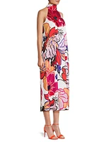 Zuri Printed Halterneck Midi-Dress