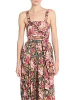 Floral Drape Crop Top