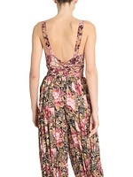 Floral Drape Crop Top