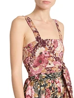 Floral Drape Crop Top