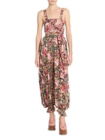 Floral Drape Crop Top