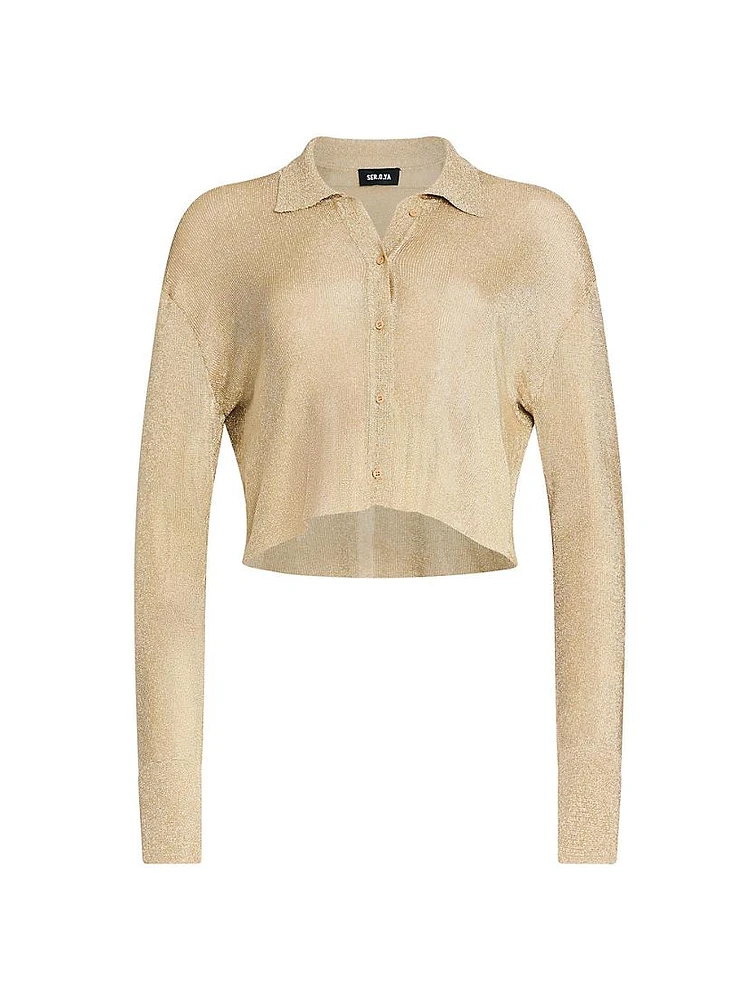 Jessa Metallic Knit Top