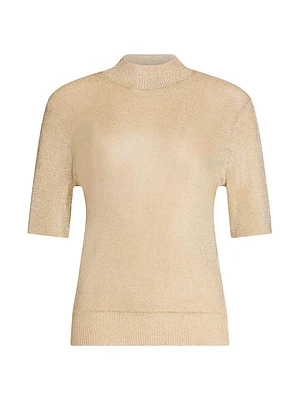 Iris Metallic Knit Top